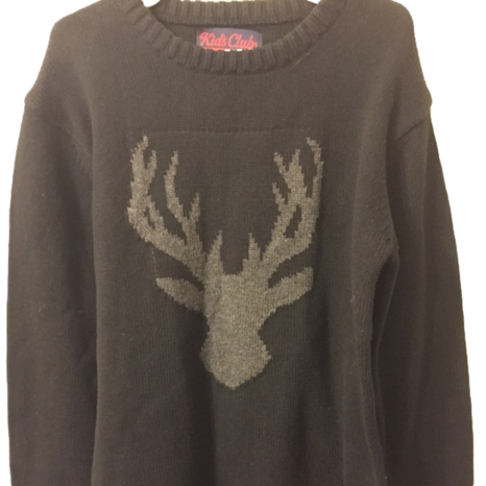 Black knit jacquard sweater brand new  with tags